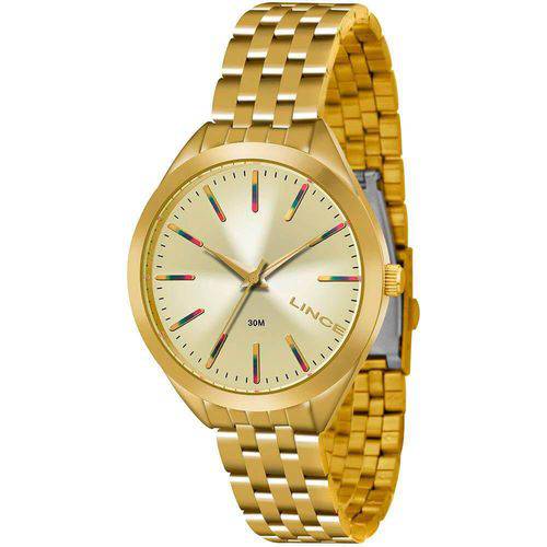 Relógio Feminino Analógico Lince Feminino Lrg4328l C1kx - Dourado