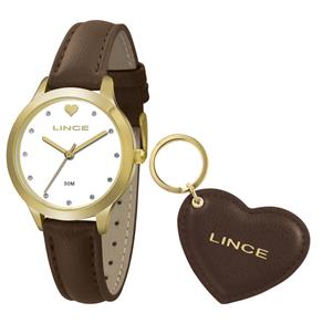 Relógio Feminino Analógico Lince LRC4508L com Chaveiro - Marrom