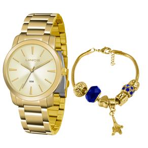 Relógio Feminino Analógico Lince LRG4506L com Pulseira - Dourado