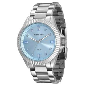 Relógio Feminino Analógico Mondaine 76309L0MFNE6 - Cromada/Azul