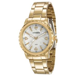 Relógio Feminino Analógico Mondaine 94771LPMVDE1K3 com Estojo Clutch - Dourado