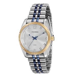 Relógio Feminino Analógico Mondaine 94987LPMVOS1 - Cromado/Azul