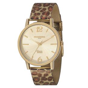 Relógio Feminino Analógico Mondaine Ivete Sangalo 76332LPMFDE1 - Dourado/Marrom