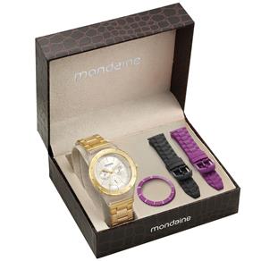 Relógio Feminino Analógico Mondaine Multifunção 94349LPMGDY1 - Dourado