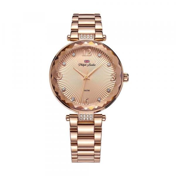 Relógio Feminino Analógico Rose Gold Diamond PL81018113F - Philiph London