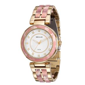 Relógio Feminino Analógico Seculus 20410LPSVDF2 - Dourado/Rosa