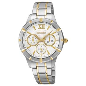 Relógio Feminino Analógico Seiko 5Y19AA/5 - Prata com Dourado