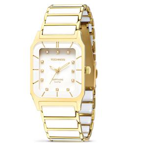 Relógio Feminino Analógico Technos 2036LMP/4B - Branco e Dourado