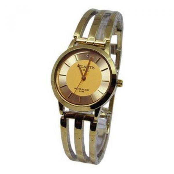 Relogio Feminino Atlantis B3113 Dourado Fundo Dourado