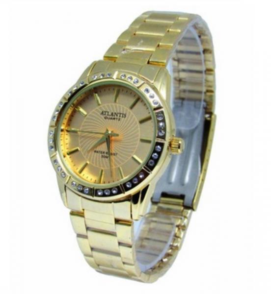 Relogio Feminino Atlantis B3172 Fundo Dourado