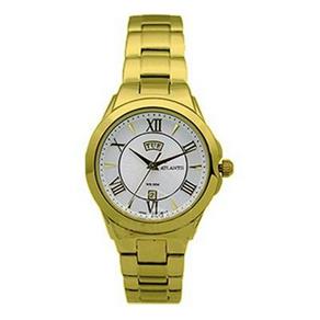 Relogio Feminino Atlantis B3406 Dourado Fundo Branco