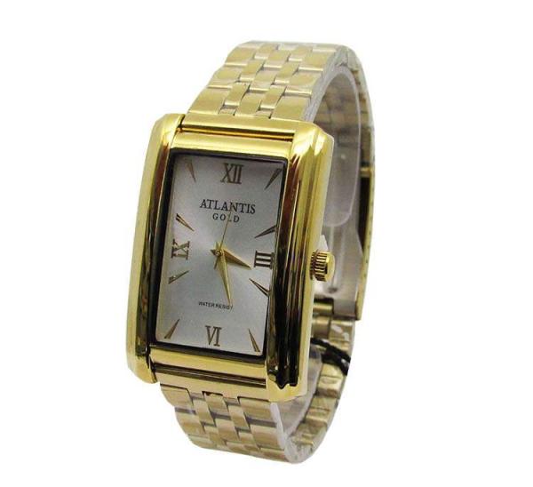 Relogio Feminino Atlantis Dourado G3463 Fundo Branco