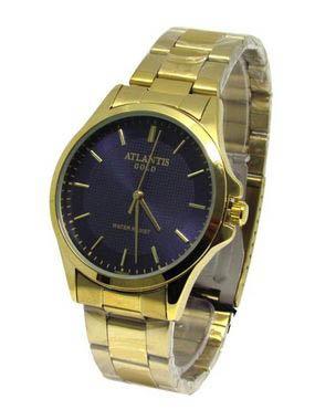 Relogio Feminino Atlantis Dourado G3469 Fundo Preto