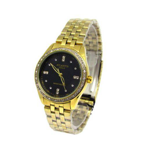 Relogio Feminino Atlantis Dourado G3472