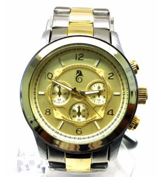 Relogio Feminino Atlantis G3153 Misto Fundo Dourado