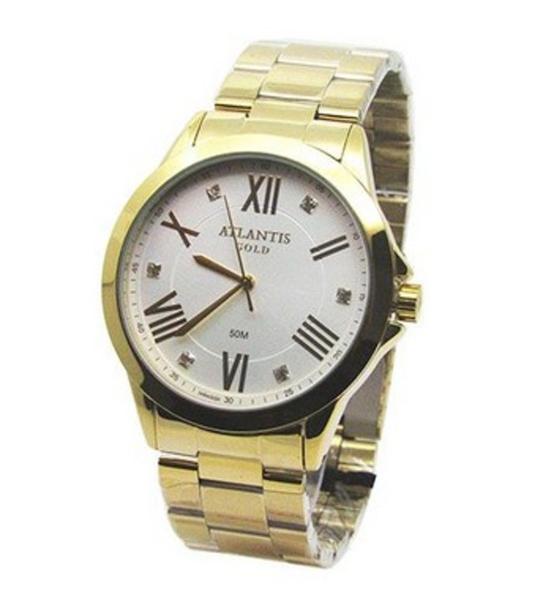 Relogio Feminino Atlantis G3494 Dourado Fundo Branco