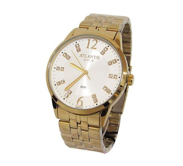 Relogio Feminino Atlantis G3495 Dourado Fundo Branco