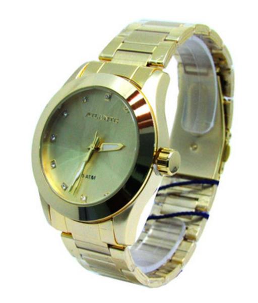 Relogio Feminino Atlantis G3352 Fundo Dourado