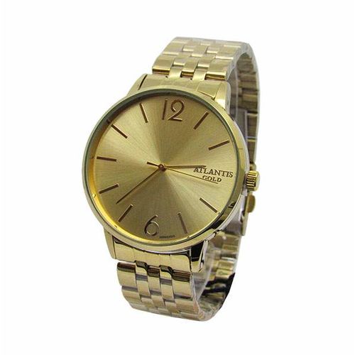 Relogio Feminino Atlantis G3500 Dourado Fundo Dourado