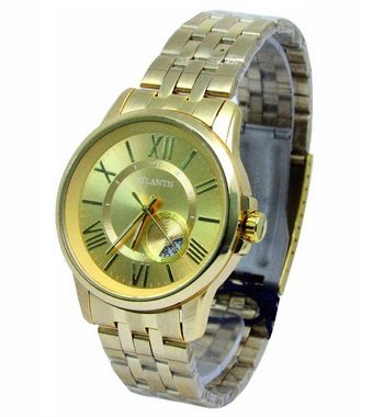 Relogio Feminino Atlantis G3390 Fundo Dourado