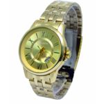 Relogio Feminino Atlantis G3390 Fundo Dourado