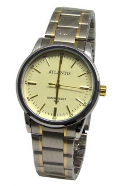 Relogio Feminino Atlantis G3398 Misto Fundo Dourado