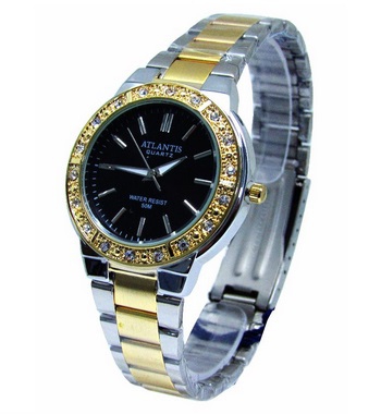 Relogio Feminino Atlantis Misto Fundo Preto G3444