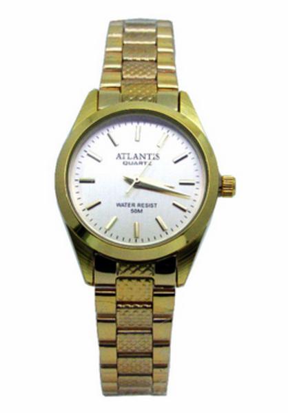 Relogio Feminino Atlantis W3054 Dourado Fundo Dourado