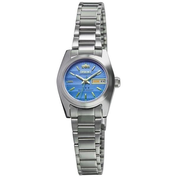 Relogio Feminino Automatico Orient Prata Fundo Azul Pequeno