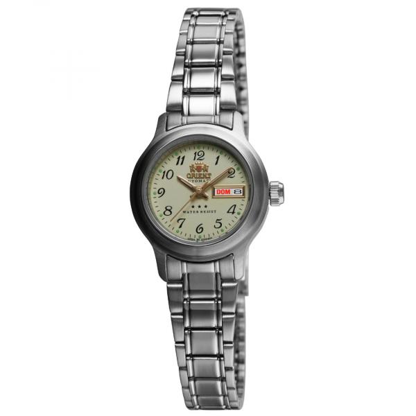 Relogio Feminino Automatico Orient Prata Todos os Numeros Wa