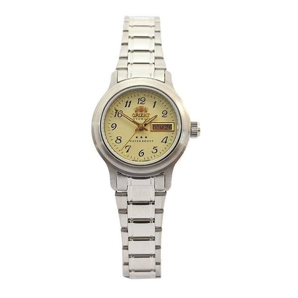 Relogio Feminino Automatico Orient Prata Todos os Numeros Wa