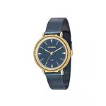 Relogio Feminino Azul com Dourado Mondaine