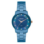 Relogio Feminino Azul Orient Com Pedras Detalhes Madreperola