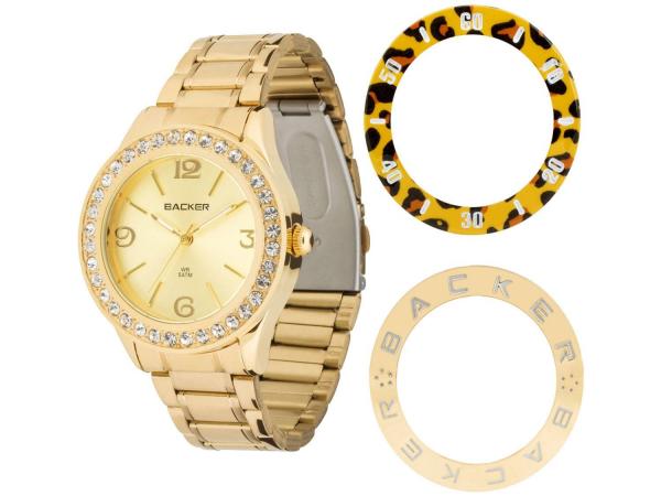 Relógio Feminino Backer 3306145F - Analógico Resistente a Água Troca Aros