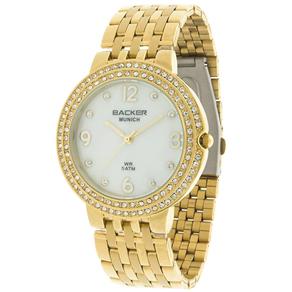 Relógio Feminino Backer 3351145F BR Munich Dourado