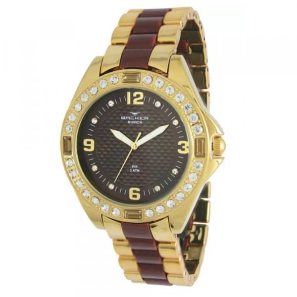 Relógio Feminino Backer Munich 3969134F-PR - Dourado