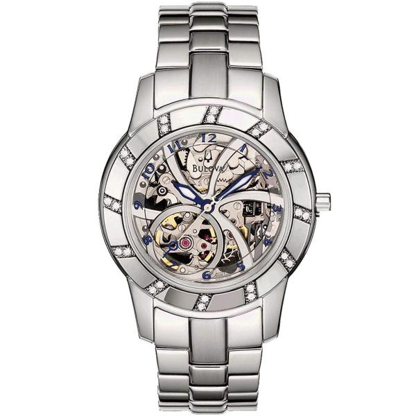 Relógio Feminino Bulova Diamond Automatic Wb38151q Aço