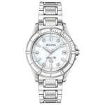 Relógio Feminino Bulova Marine Star Aço Prata 96P201