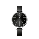 Relógio Feminino Calvin Klein Equal Couro Preto K3E231C1