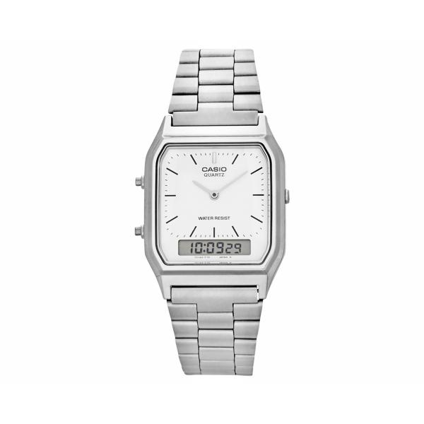 Relógio Feminino Casio AnaDigi Social AQ-230A-7DMQ - Prata