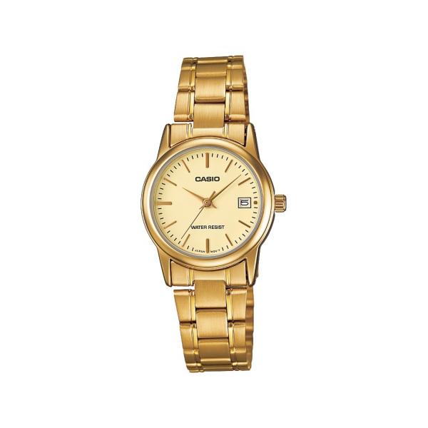 Relógio Feminino Casio Analógico Ltp-V002g-9Audf - Dourado