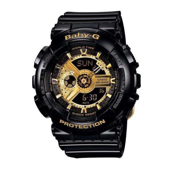 Relógio Feminino Casio Baby-G Anadigi BA-110-1ADR - Preto