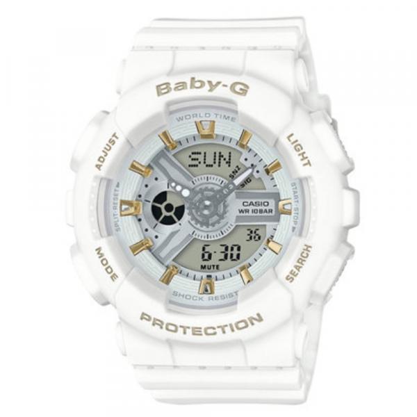 Relógio Feminino Casio Baby-G Anadigi BA-110GA-7A1DR - Branco