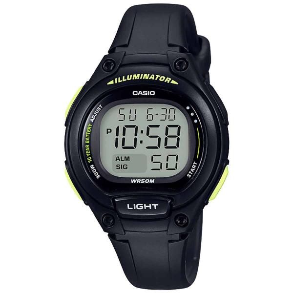 Relogio Feminino Casio Digital Esportivo Preto Lw-203-1bvdf