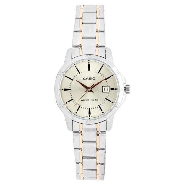 Relógio Feminino Casio Ltp V004sg 9audf - Prata