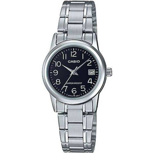 Relogio Feminino Casio Prata Aço com Data LTP-V002D-1BUDF