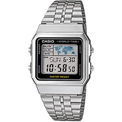 Tamanhos, Medidas e Dimensões do produto Relógio Feminino Casio Vintage Digital Fashion A500WA-1DF