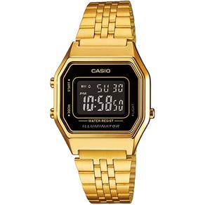 Relógio Feminino Casio Vintage Digital LA680WGA-1BDF - Dourado