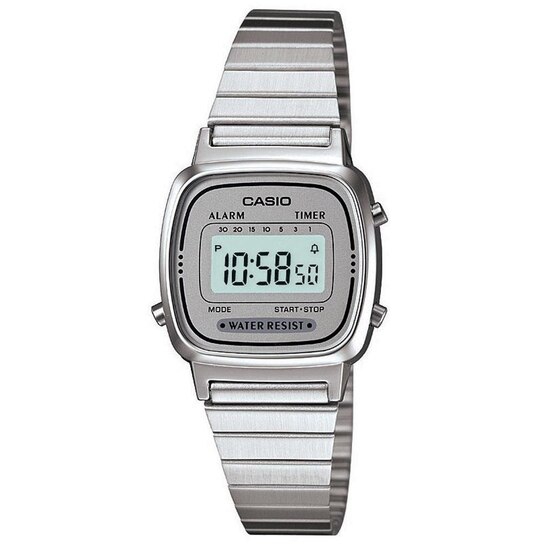 Relógio Feminino Casio Vintage Prata Digital Mod: LA670WA7DF