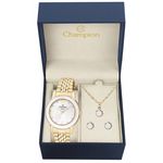 Relógio Feminino Champion Analógico Cn25332w - Dourado/branco